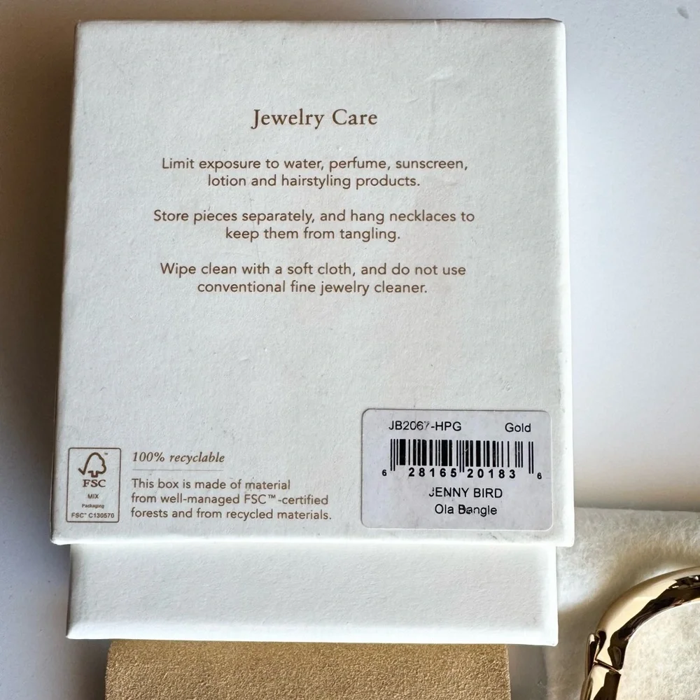 Jenny Bird Gold Ola Bangle - Picture 10 of 12